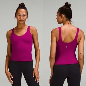 Lululemon Align Waist Length Tank Top Magenta Purple Womens Size 2